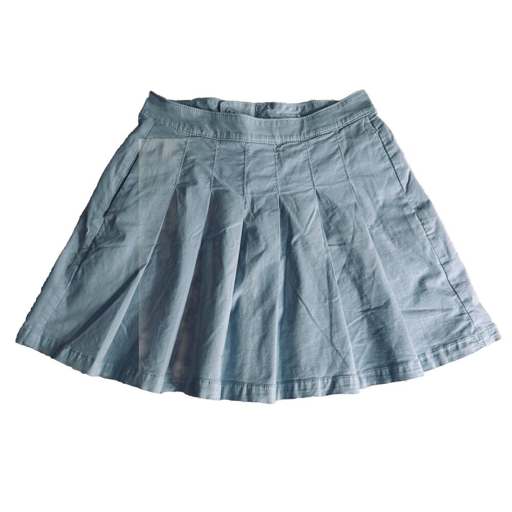 American Eagle Tennis Pleated Skirt Womens 0 Blue Pockets Stretch Short W26 L16